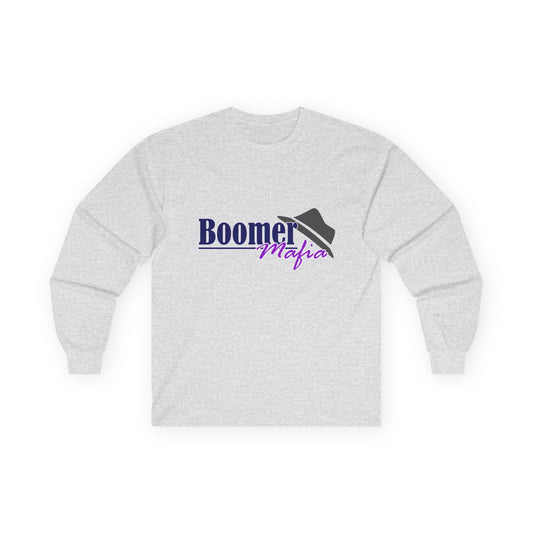 Boomer Mafia Long Sleeve Tee — Retro Hat Graphic