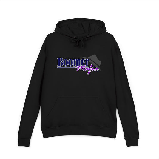 Boomer Mafia Hoodie — Retro Script Pullover for Baby Boomer Pride