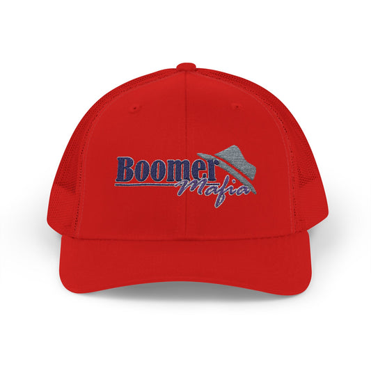 Boomer Vibes Trucker Cap — Americana Glitter Snapback Hat