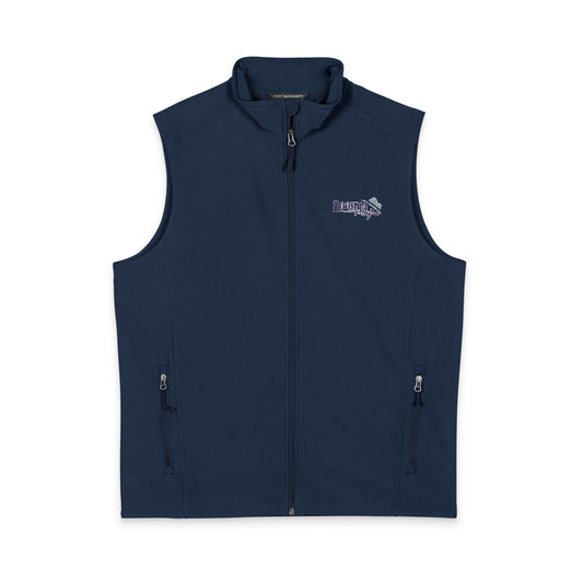 Men's Soft Shell Vest — Embroidered Mountain Logo
