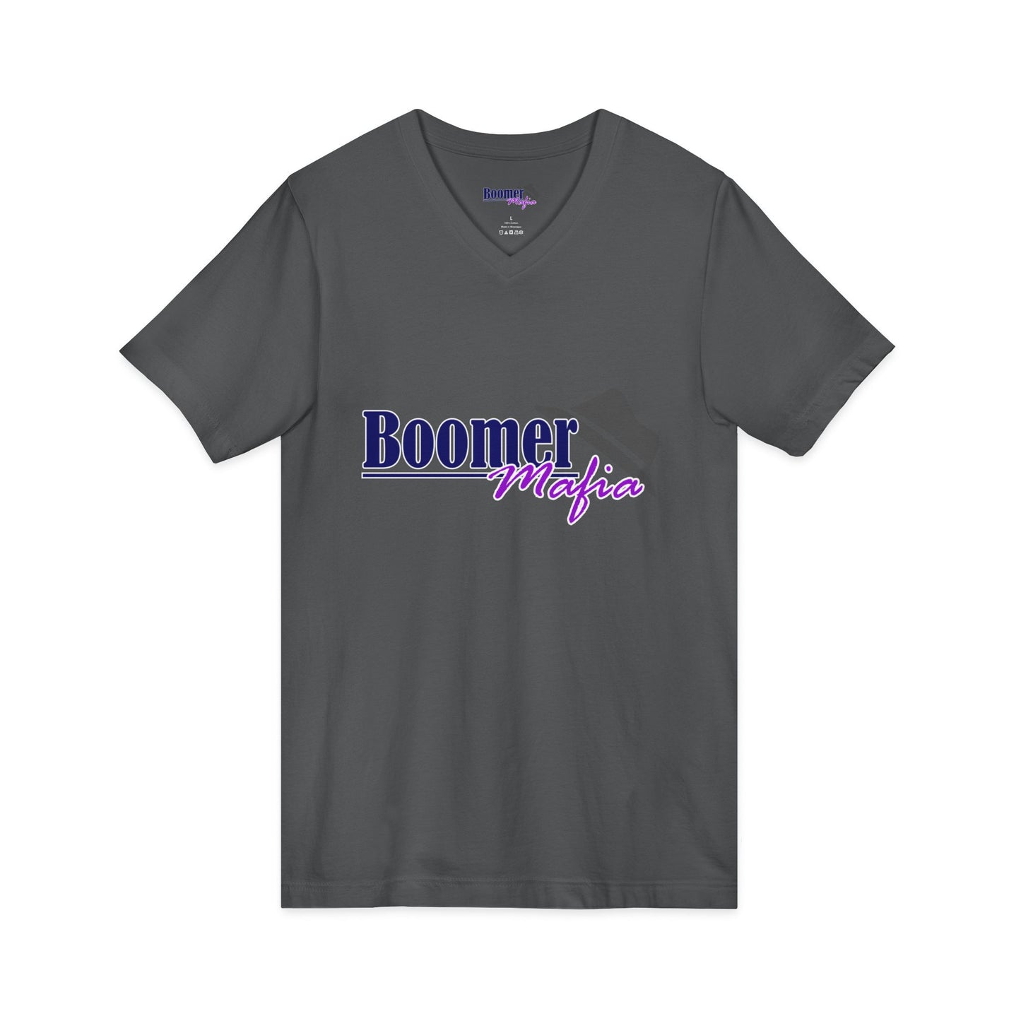 Boomer Mafia V-Neck Tee — Retro Hat Graphic Funny Boomer Shirt