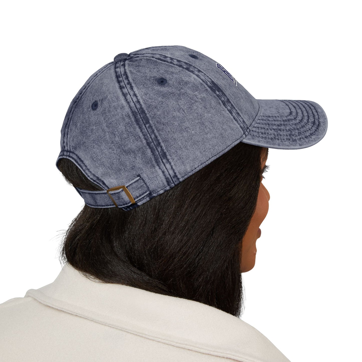 Vintage Embroidered Trucker Cap — "Boomer" American Flag Design