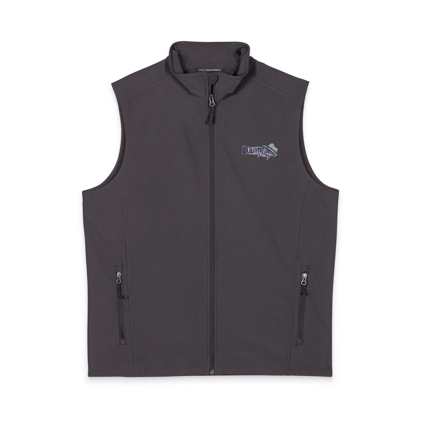Men's Soft Shell Vest — Embroidered Mountain Logo