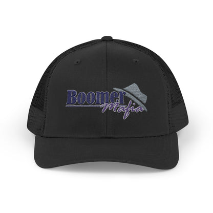 Boomer Vibes Trucker Cap — Americana Glitter Snapback Hat