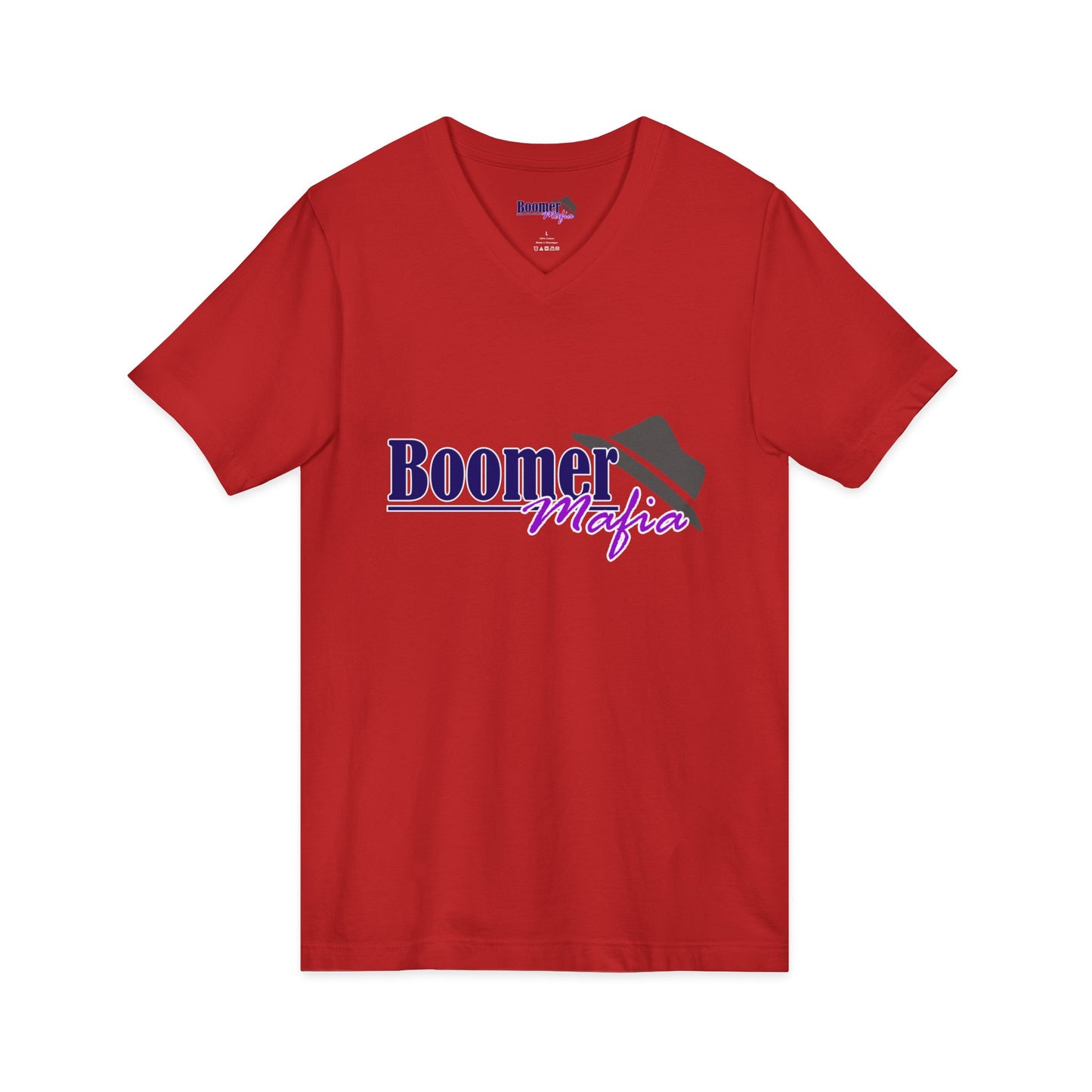 Boomer Mafia V-Neck Tee — Retro Hat Graphic Funny Boomer Shirt