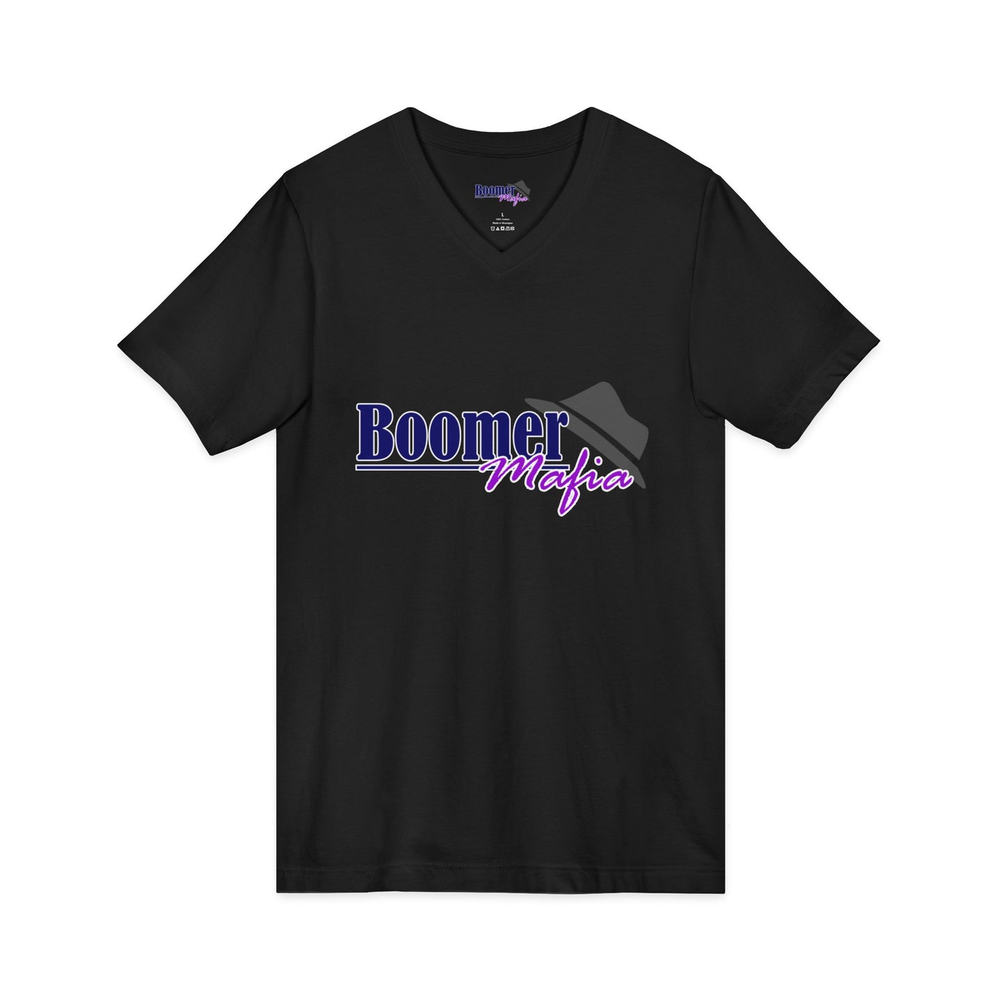 Boomer Mafia V-Neck Tee — Retro Hat Graphic Funny Boomer Shirt