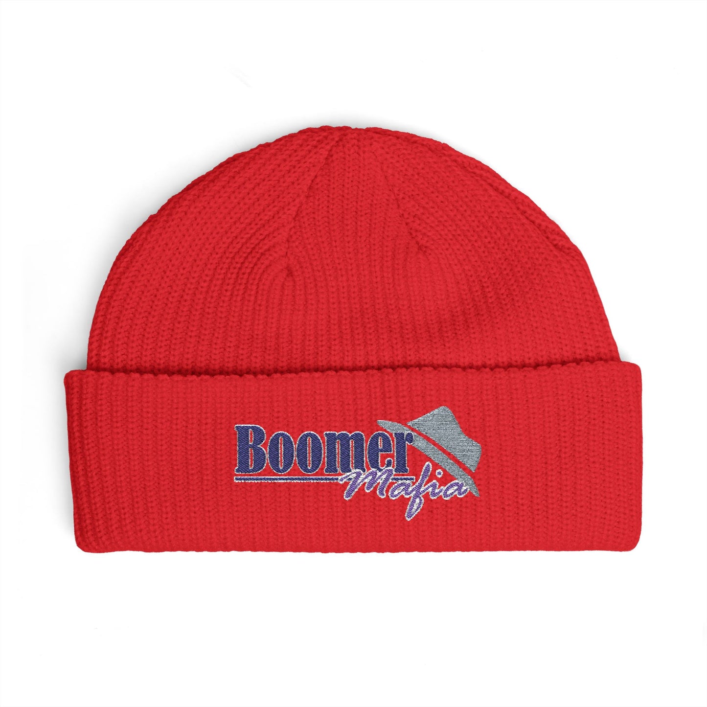 Cuff Beanie — 'Boomer Nights' Retro Logo Knit Hat