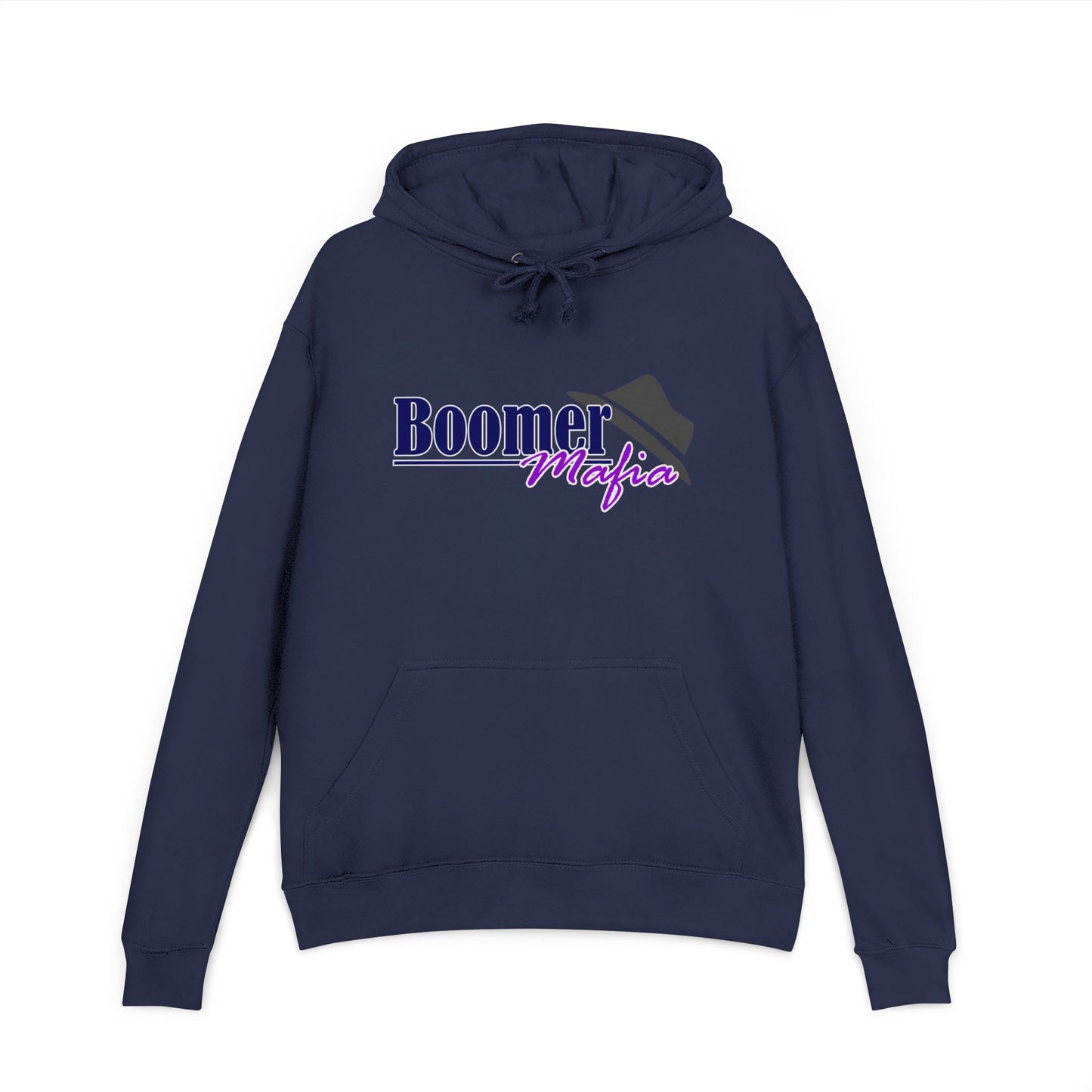 Boomer Mafia Hoodie — Retro Script Pullover for Baby Boomer Pride
