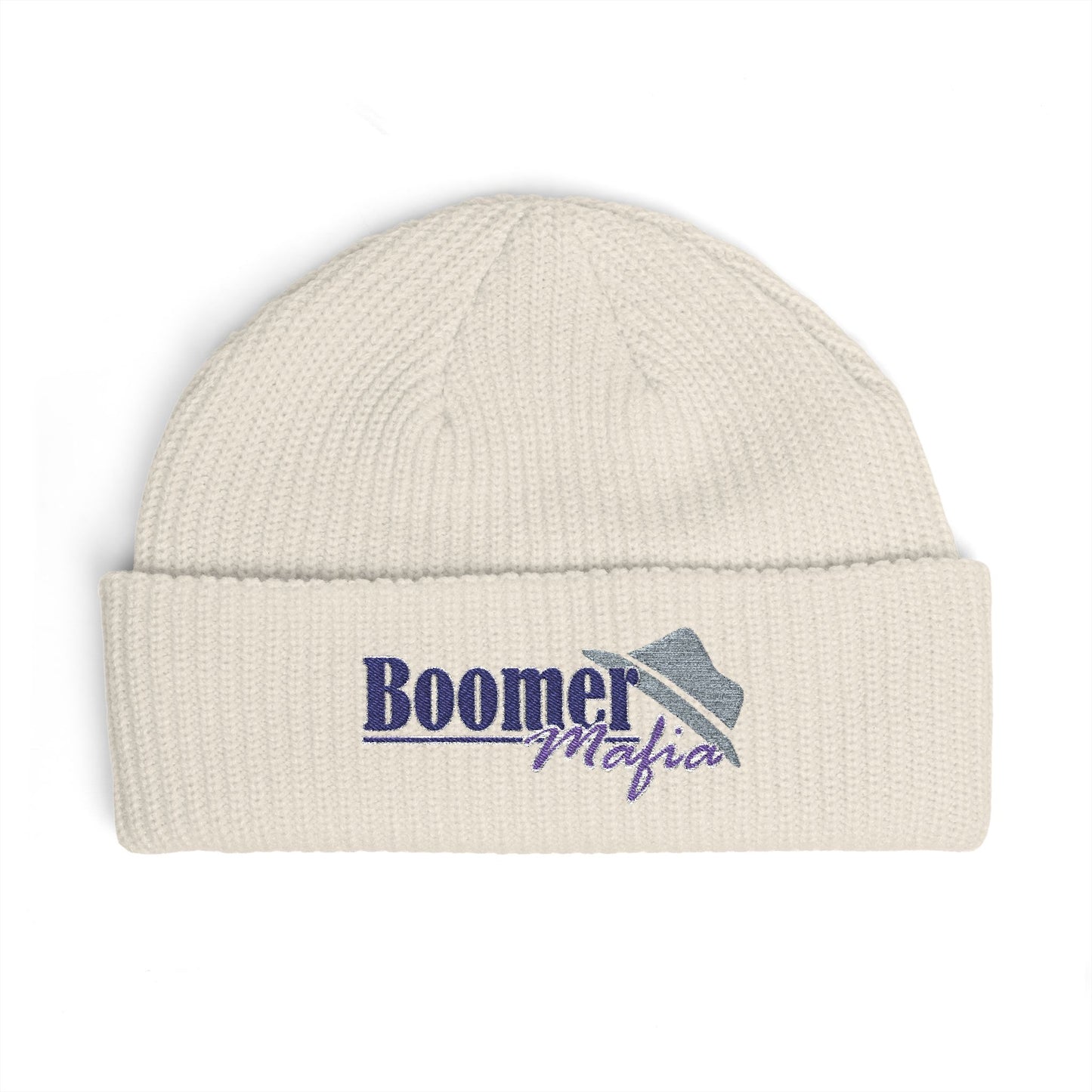 Cuff Beanie — 'Boomer Nights' Retro Logo Knit Hat