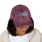 Vintage Embroidered Trucker Cap — "Boomer" American Flag Design