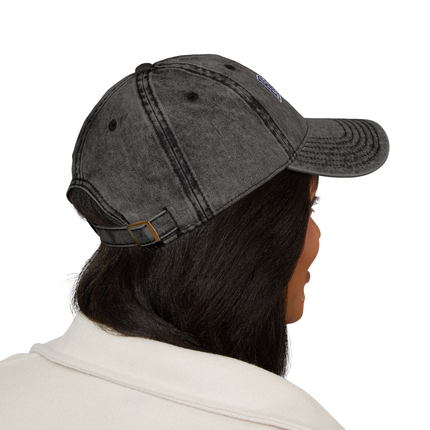 Vintage Embroidered Trucker Cap — "Boomer" American Flag Design