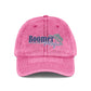 Vintage Embroidered Trucker Cap — "Boomer" American Flag Design