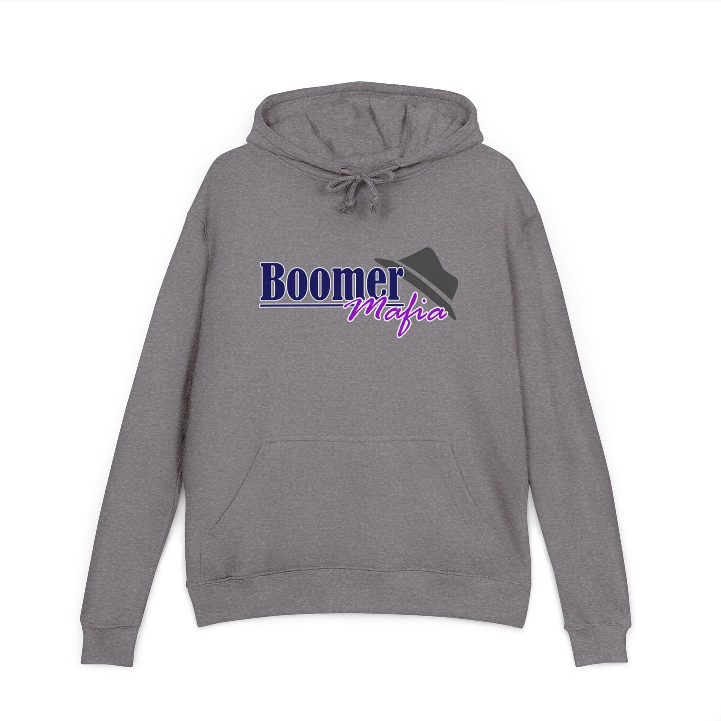 Boomer Mafia Hoodie — Retro Script Pullover for Baby Boomer Pride