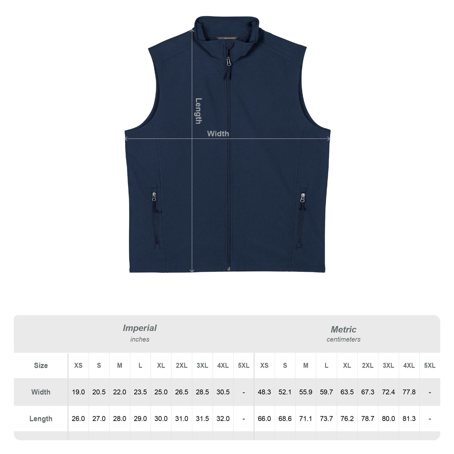 Men's Soft Shell Vest — Embroidered Mountain Logo