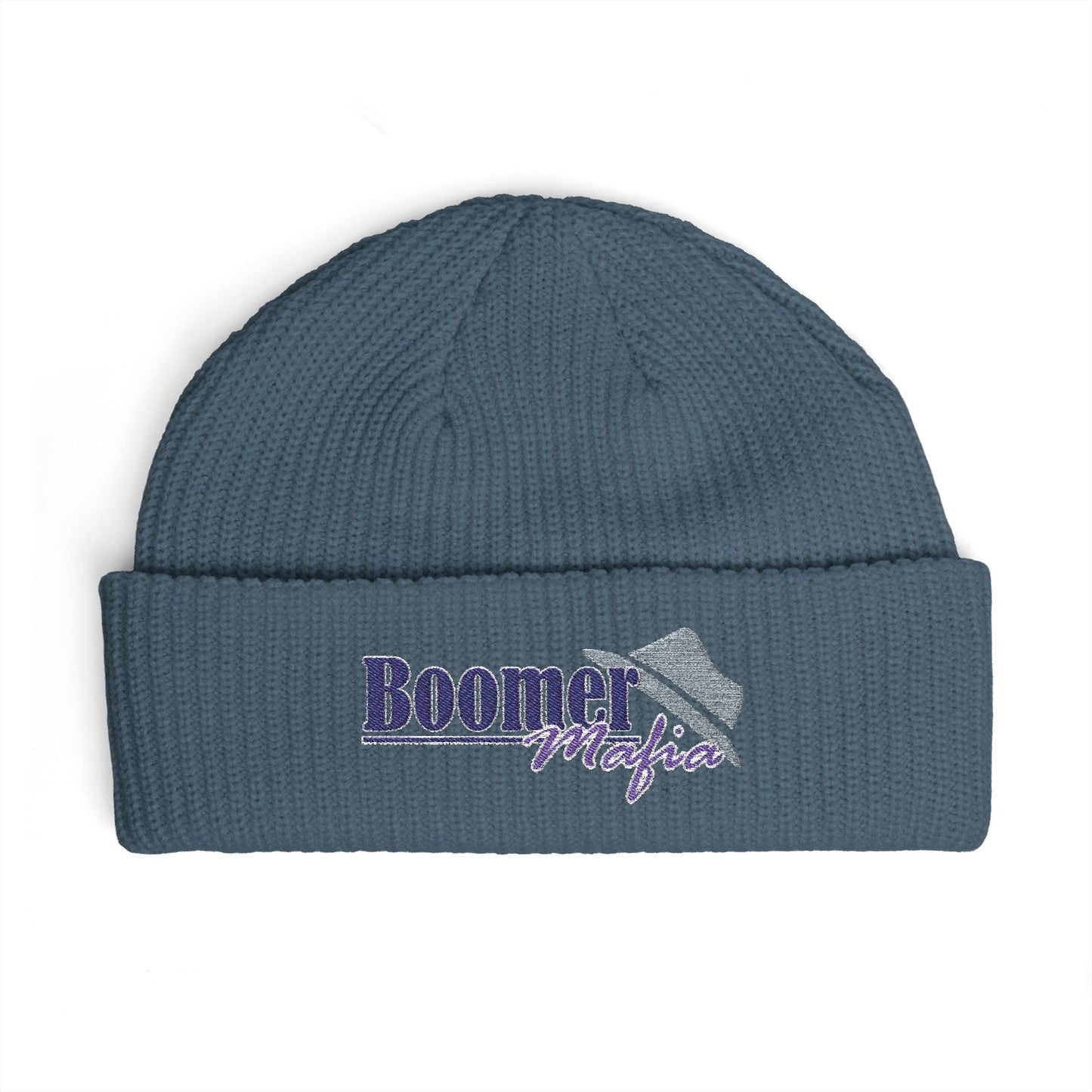 Cuff Beanie — 'Boomer Nights' Retro Logo Knit Hat