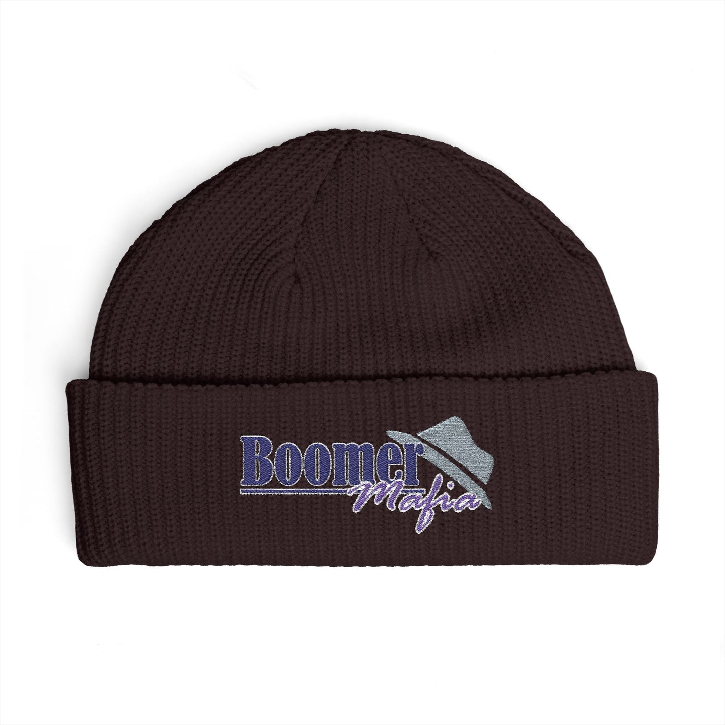 Cuff Beanie — 'Boomer Nights' Retro Logo Knit Hat