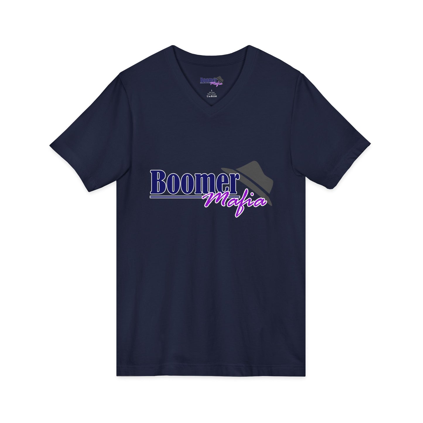 Boomer Mafia V-Neck Tee — Retro Hat Graphic Funny Boomer Shirt