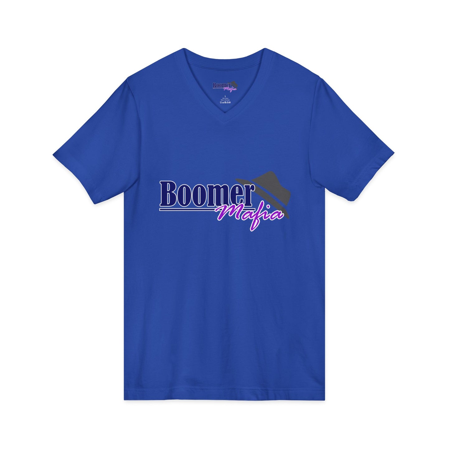 Boomer Mafia V-Neck Tee — Retro Hat Graphic Funny Boomer Shirt