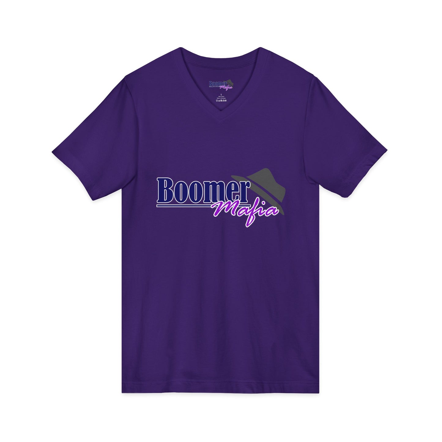 Boomer Mafia V-Neck Tee — Retro Hat Graphic Funny Boomer Shirt