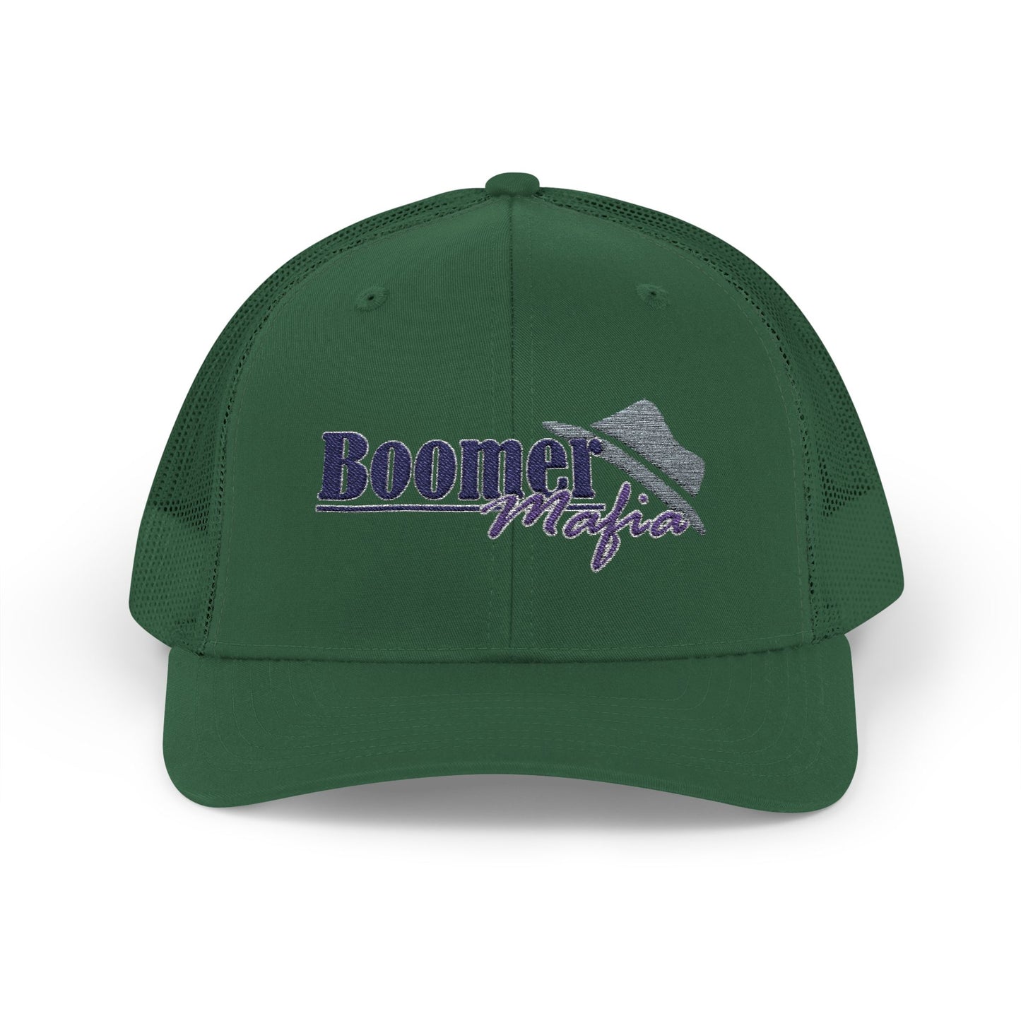 Boomer Vibes Trucker Cap — Americana Glitter Snapback Hat
