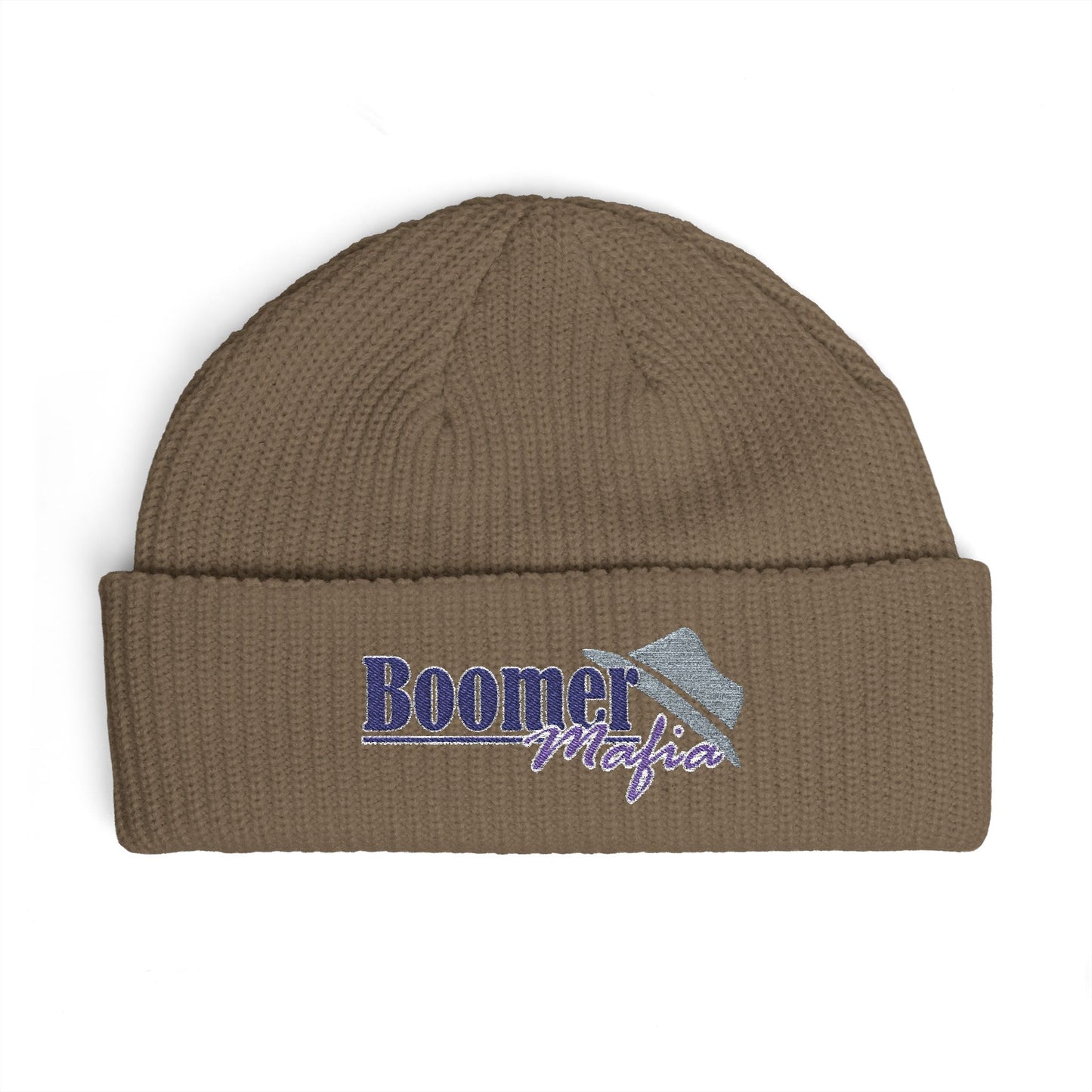 Cuff Beanie — 'Boomer Nights' Retro Logo Knit Hat