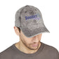 Vintage Embroidered Trucker Cap — "Boomer" American Flag Design