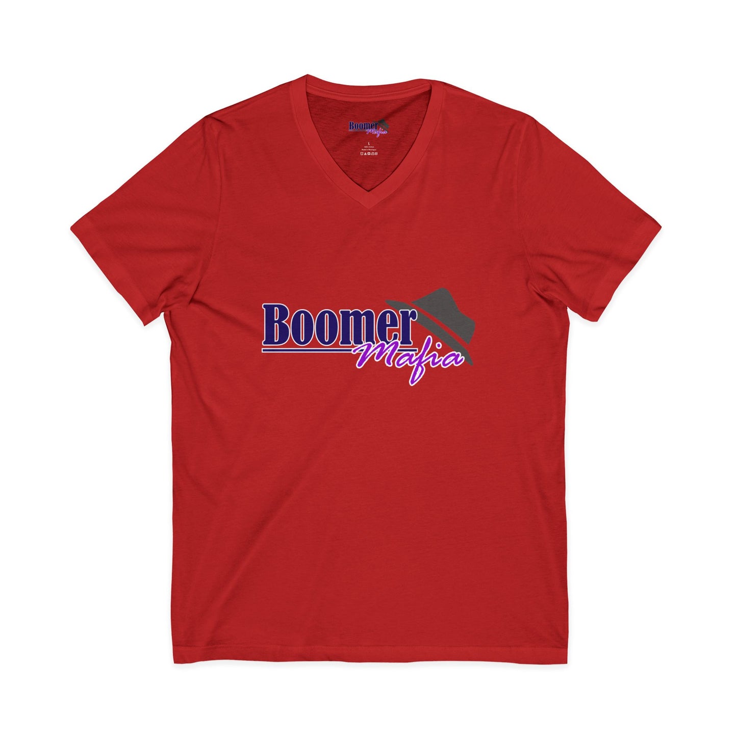 Boomer Mafia V-Neck Tee — Retro Hat Graphic Funny Boomer Shirt