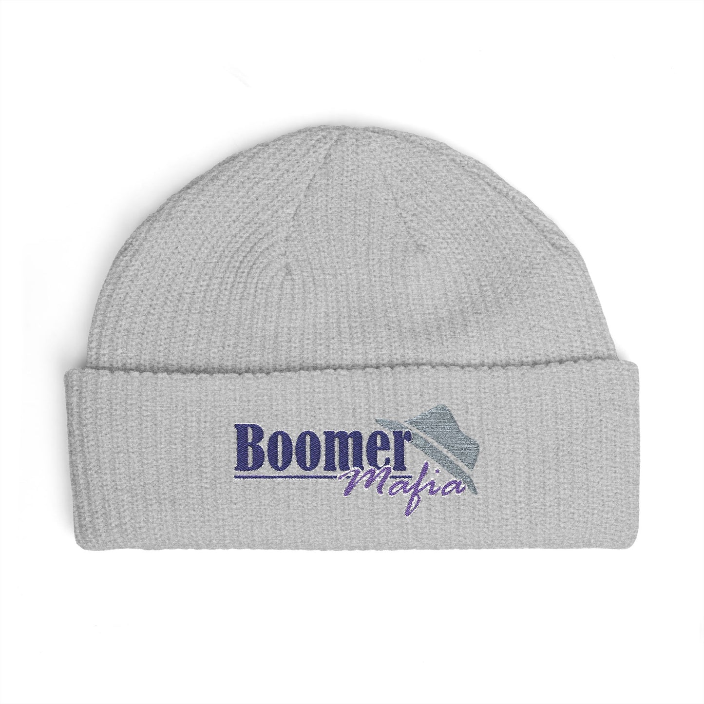 Cuff Beanie — 'Boomer Nights' Retro Logo Knit Hat