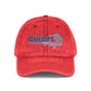 Vintage Embroidered Trucker Cap — "Boomer" American Flag Design