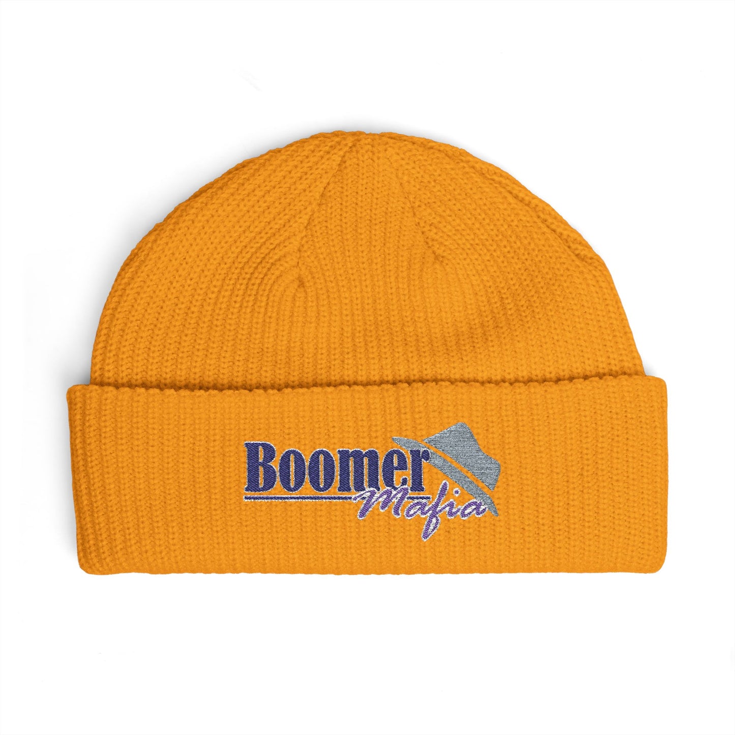 Cuff Beanie — 'Boomer Nights' Retro Logo Knit Hat