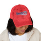 Vintage Embroidered Trucker Cap — "Boomer" American Flag Design