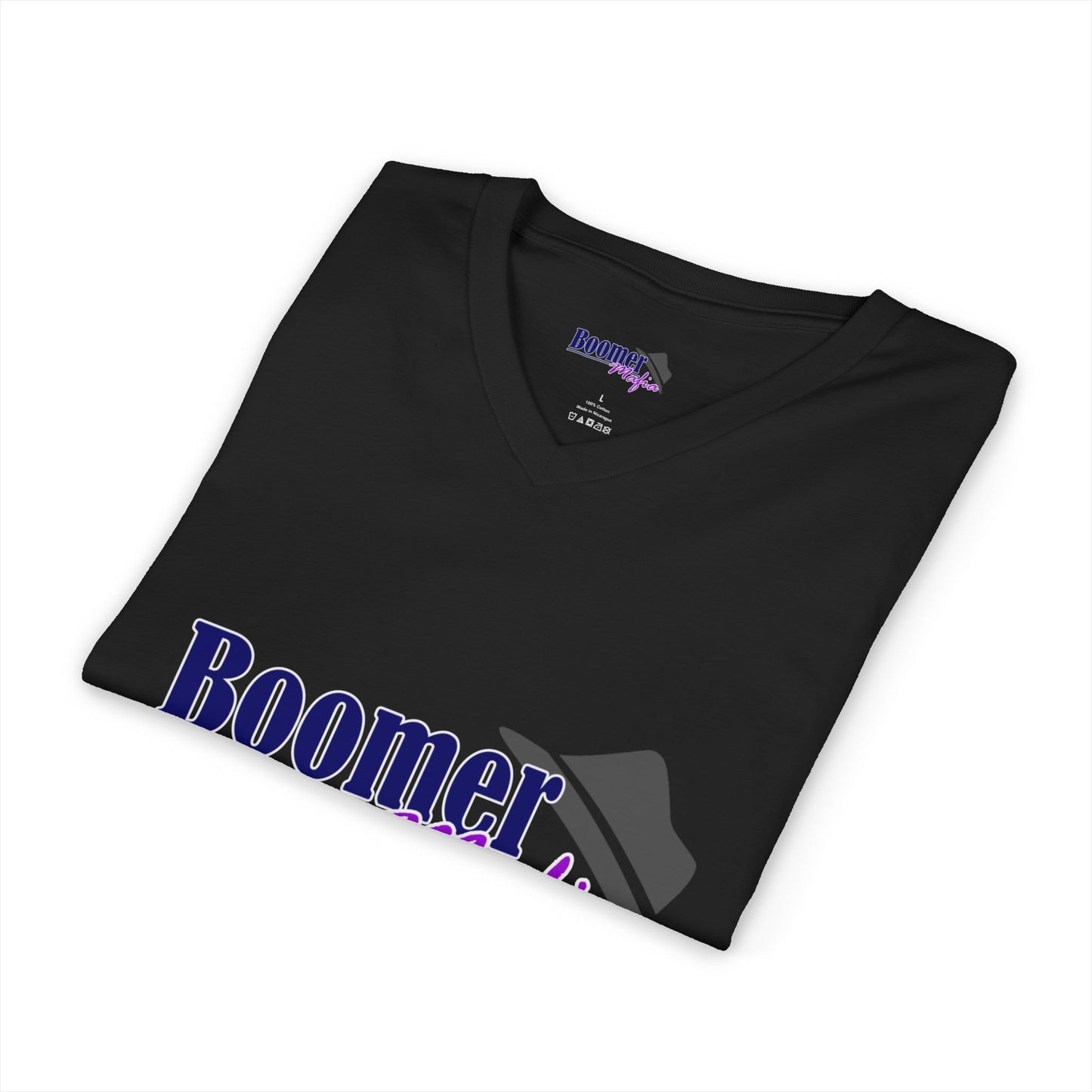 Boomer Mafia V-Neck Tee — Retro Hat Graphic Funny Boomer Shirt