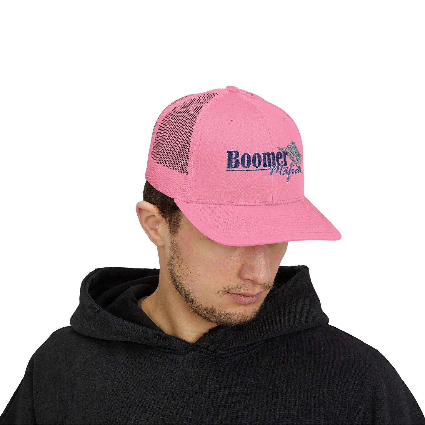 Boomer Vibes Trucker Cap — Americana Glitter Snapback Hat