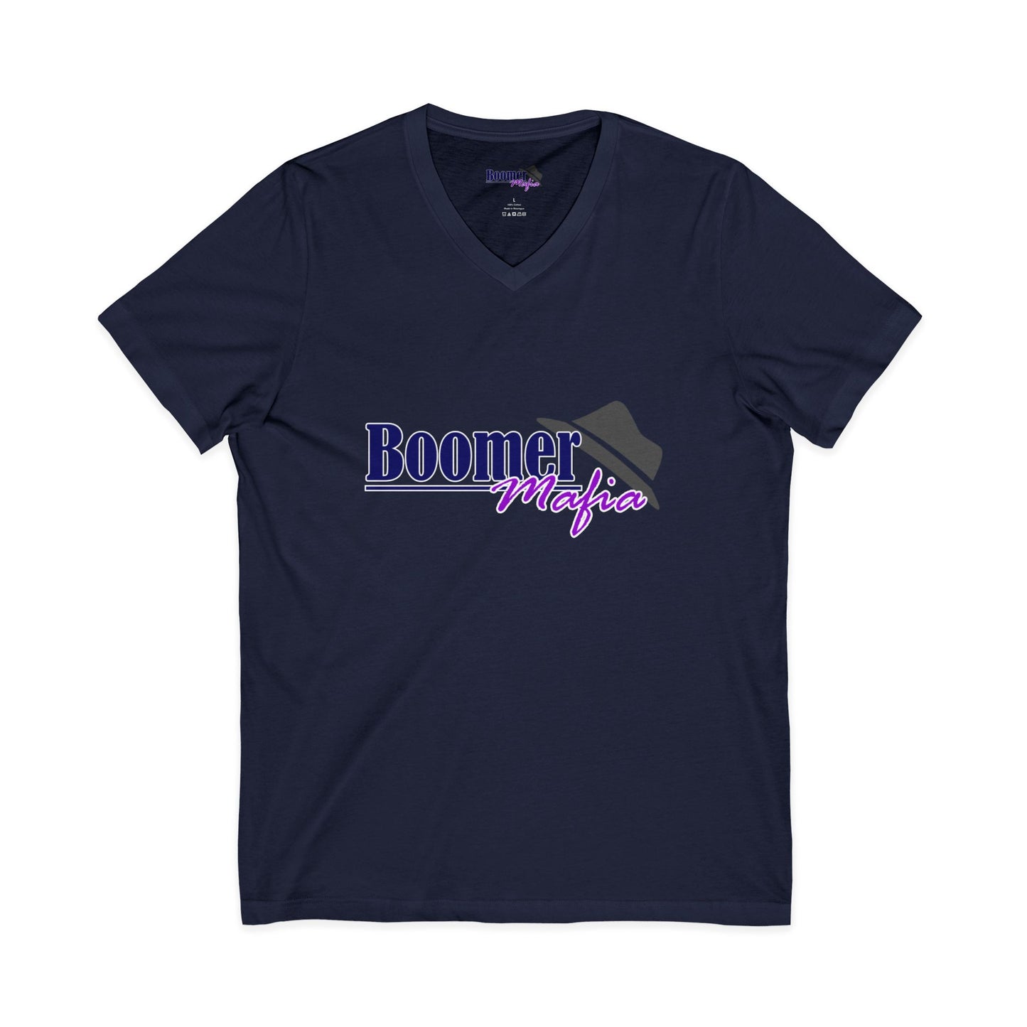 Boomer Mafia V-Neck Tee — Retro Hat Graphic Funny Boomer Shirt